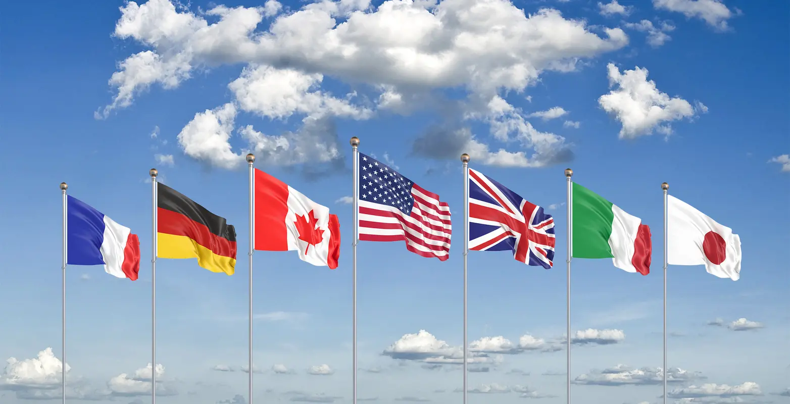 International flags representing Enrol Bridge global partners